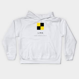 Lima: ICS Flag Semaphore Kids Hoodie